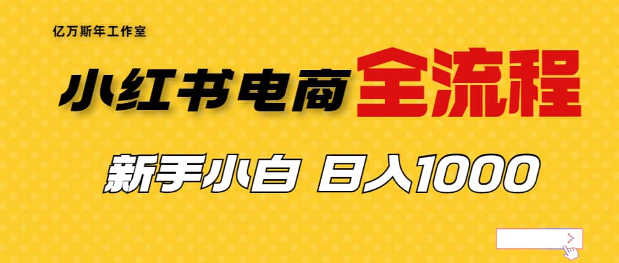 外面收费4988的小红书无货源电商从0-1全流程，日入1000＋-小二项目网