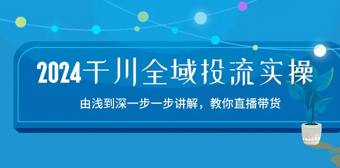 2024千川-全域投流精品实操：由谈到深一步一步讲解，教你直播带货-15节-小二项目网