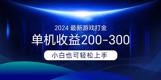 2024最新游戏打金单机收益200-300-小二项目网