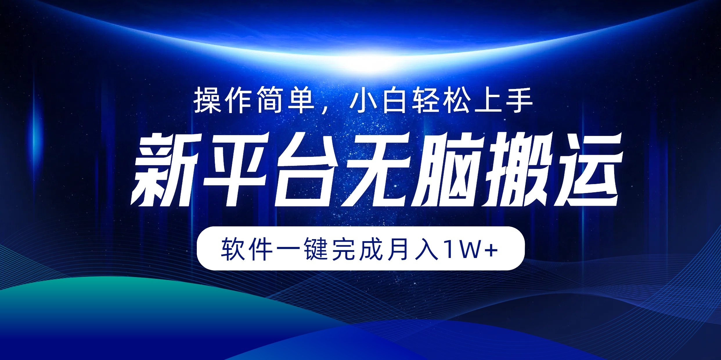 新平台无脑搬运月入1W+软件一键完成，简单无脑小白也能轻松上手-小二项目网