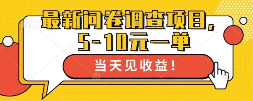 最新问卷调查项目，共12个平台，单日零撸100＋-小二项目网