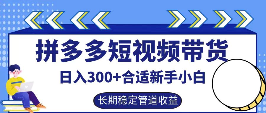 拼多多短视频带货日入300+实操落地流程-小二项目网