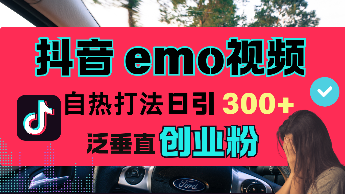 抖音“EMO视频”自热流打法，日引300+泛垂直创业粉-小二项目网