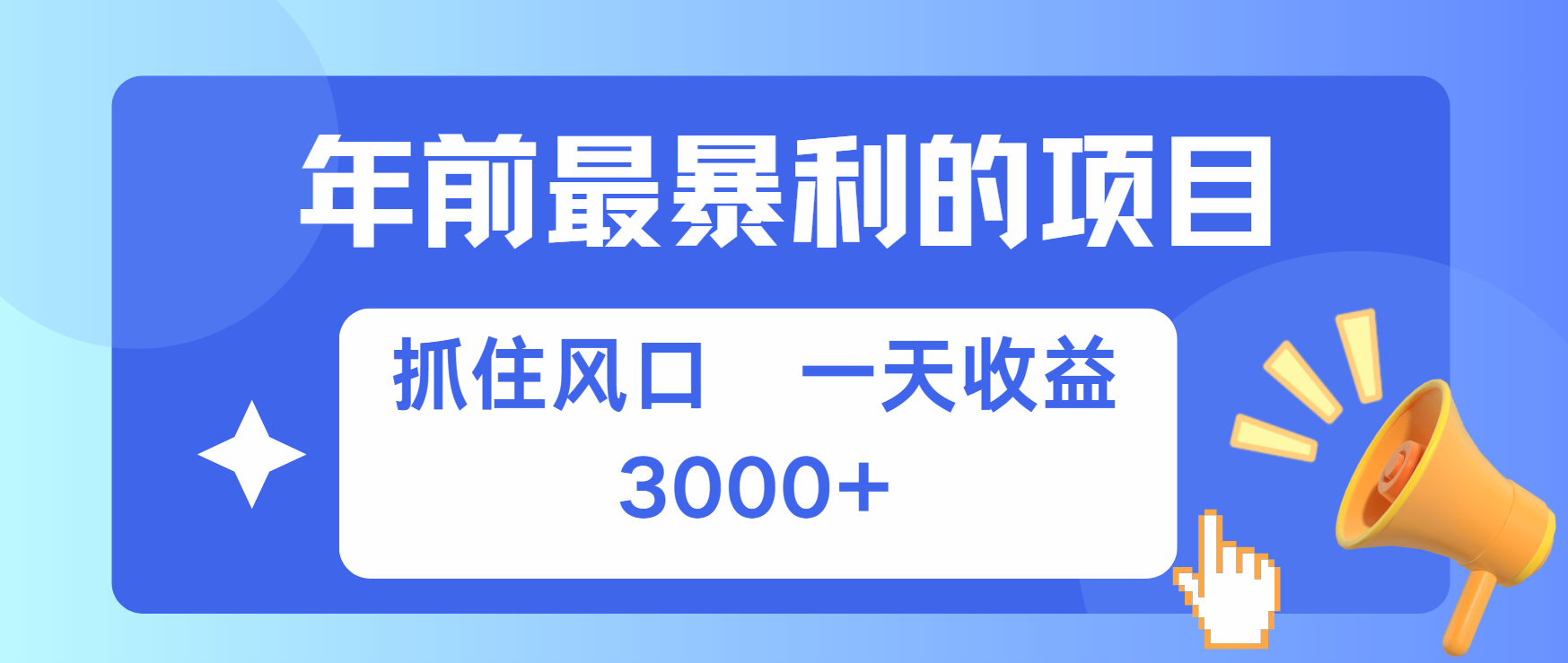 年前最赚钱的项目之一，可以过个肥年-小二项目网