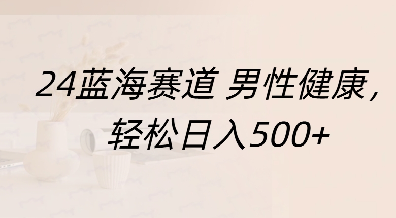 蓝海赛道 男性健康，轻松日入500+-小二项目网